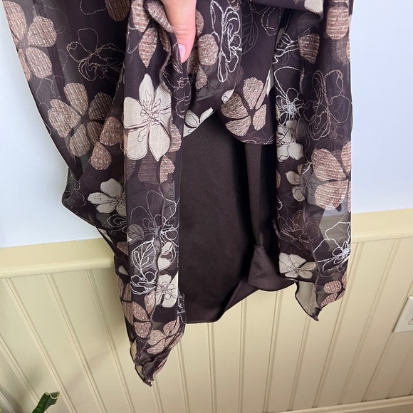 Vtg Y2K Believe Drop Waist Midi Dress 10 Fairy Grunge Whimsical Earthy Woodsy - Picture 4 of 10